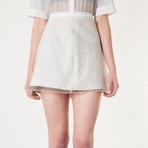 Topshop Snowy Jacquard A-line Skirt